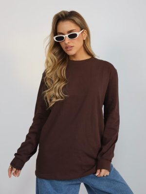 חולצת רוגבי חום ארוך