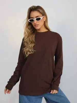 חולצת רוגבי חום ארוך