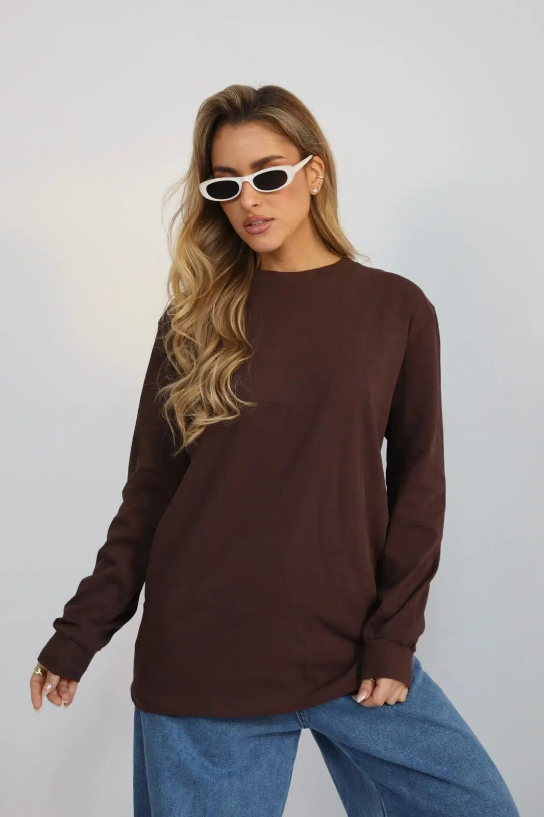 חולצת רוגבי חום ארוך