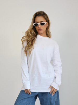 חולצת רוגבי לבן ארוך