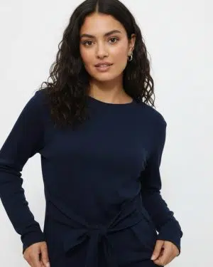 חולצת קשירה כחול כהה ארוך
