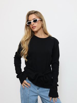 חולצת רוגבי שחור ארוך