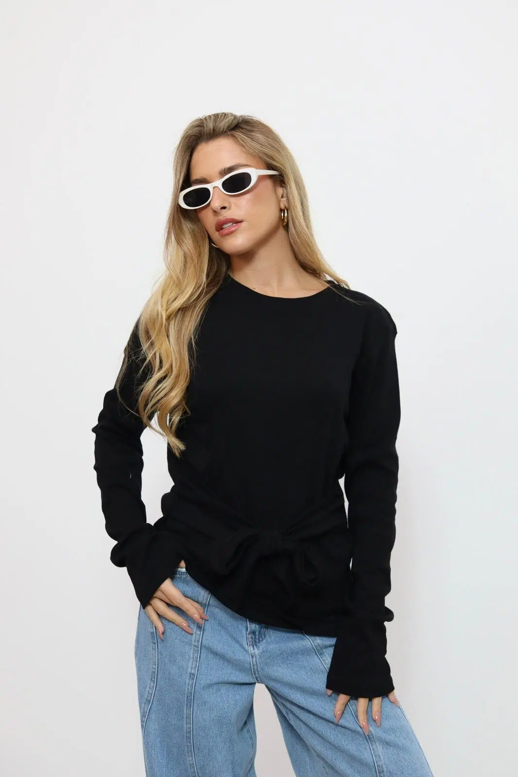 חולצת רוגבי שחור ארוך