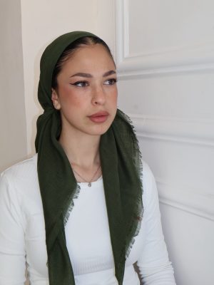 מטפחת פשתן ירוק בקבוק