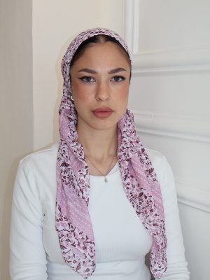 מרובעת פרחונית ורודה