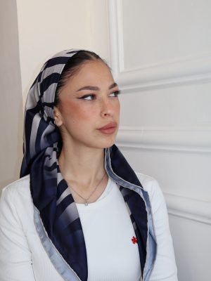 משי מרובעת זברה נייט אפור