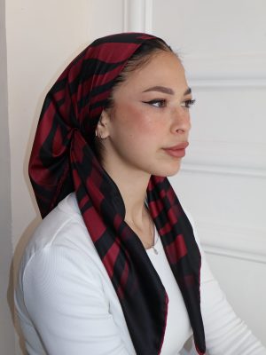 משי מרובעת זברה נייט בורדו