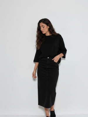 חולצת אוברסייז איב שחורה