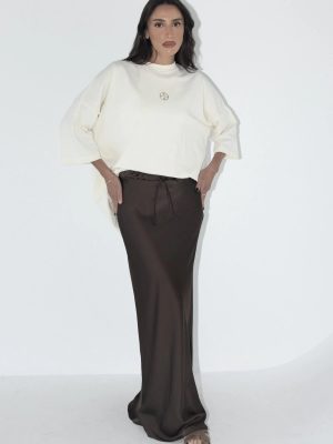 חצאית מורגן חומה