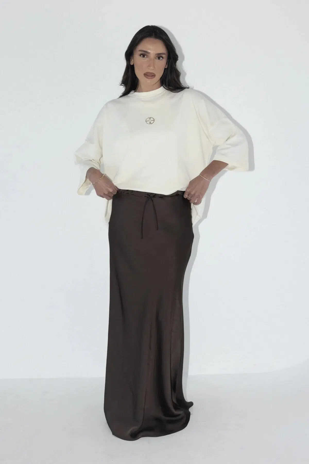 חצאית מורגן חומה – תמונה 3