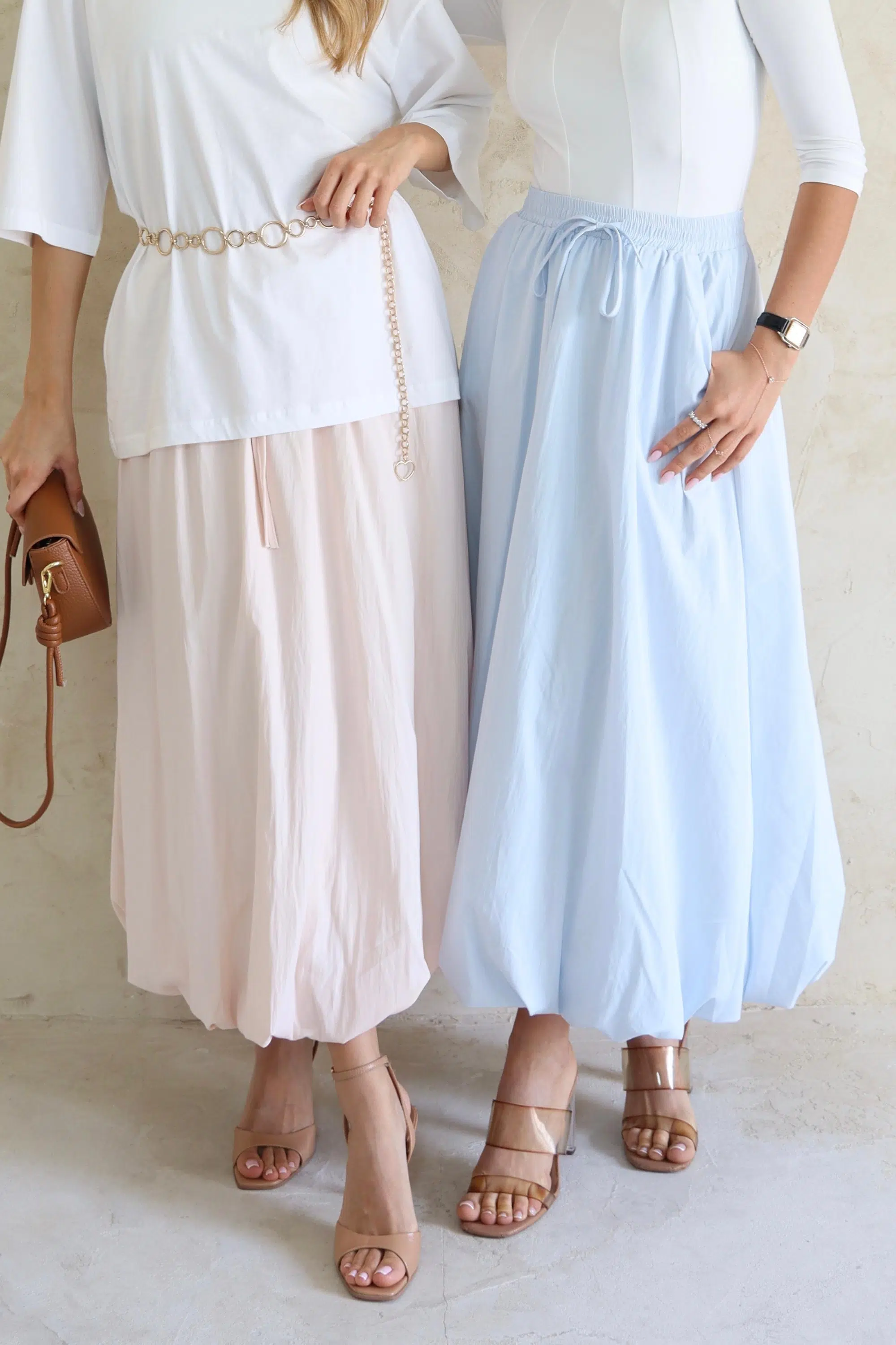 חצאית בלון שנהב תכלת – תמונה 2