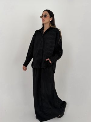 חליפת פסים מלודי שחורה